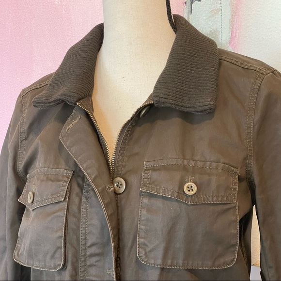 J. Crew Washed & Aged Utility Jacket brown Small. - Picture 5 of 8